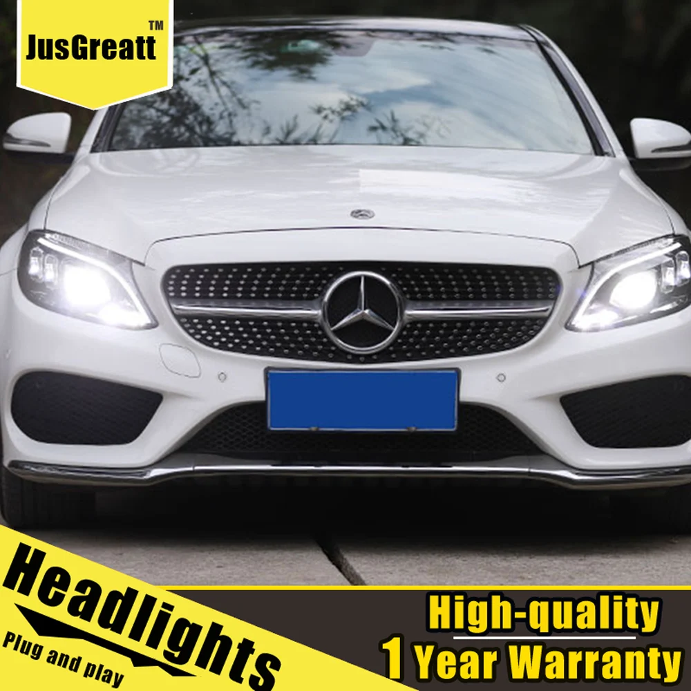 Пара для Benz w205 головной светильник s 2015-2018 светодиодный фар Все источник