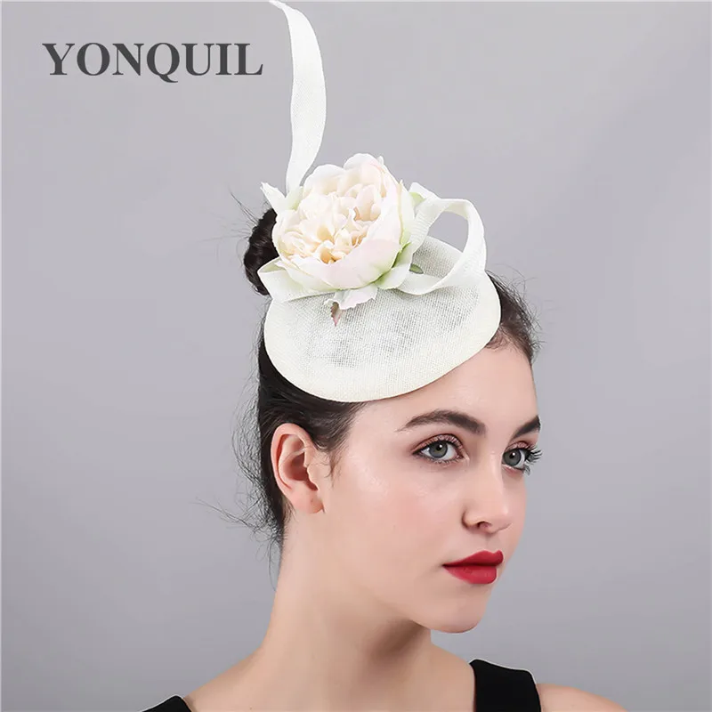 

Gorgeous Women Chic Headpiece Wedding Headpiece Mesh Fascinators Hats Elegant Ladies Bride Flower Hair Accessories Fedora Caps