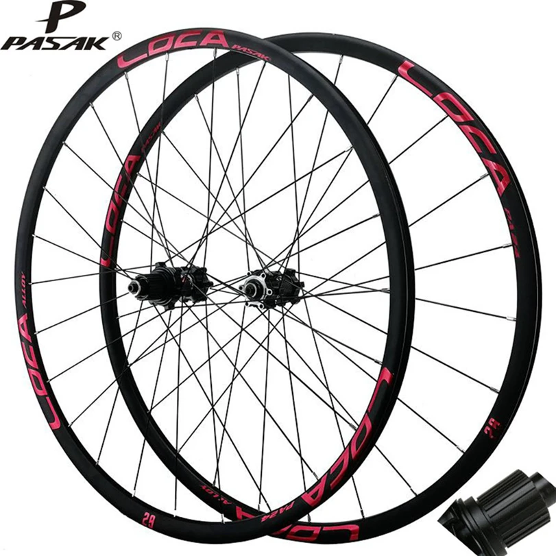 Bestellen MTB Mountainbike Fahrrad 26/27.5/29 Zoll/700C Quick Release Legierung Rad Set Gerade Pull Disc Bremse Rad Kleine Spline