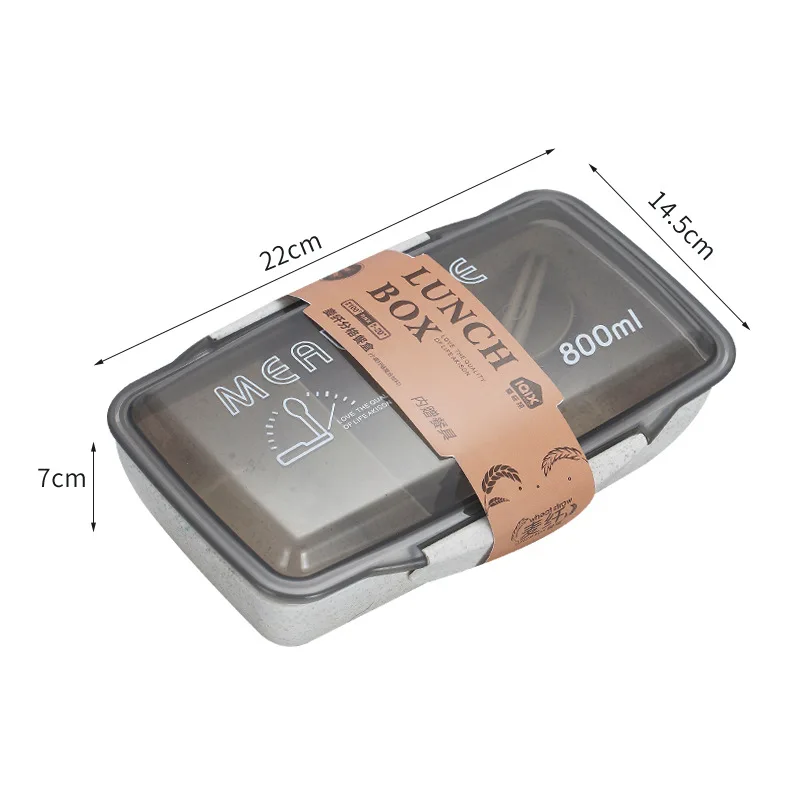 

Wheat Straw Bento Box Japanese-style Compartment Bento Box 2020Microwaveable Heating Kitchen Food Container Gift Tablewar