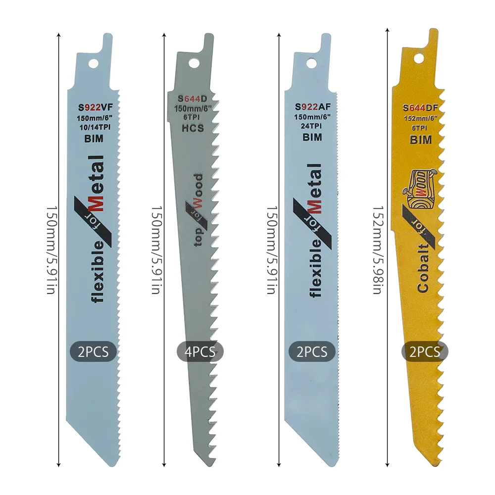 10pcs Reciprocating Saw Blades JigSaw Blade Handsaw Multi For Cutting Wood Metal Bosch Makita Dewalt DIY Tools | Инструменты