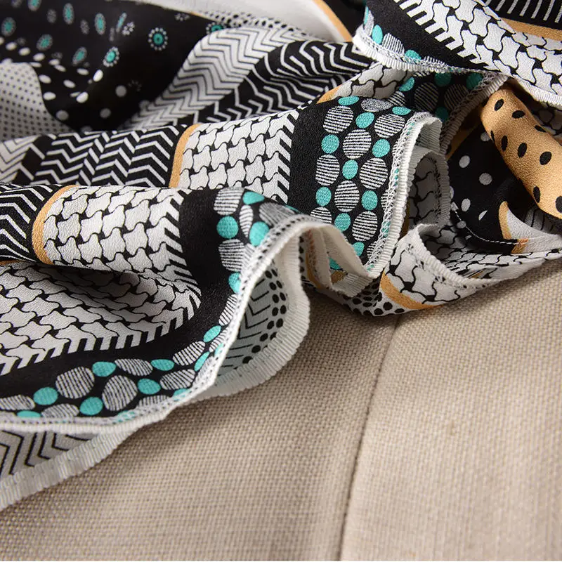 

Blouses Women's Plus Size Blusas 2021 Spring Fashion Chiffon Prints Splicing Irregular Bandage V-Neck Shirts Skinny Tops Woman