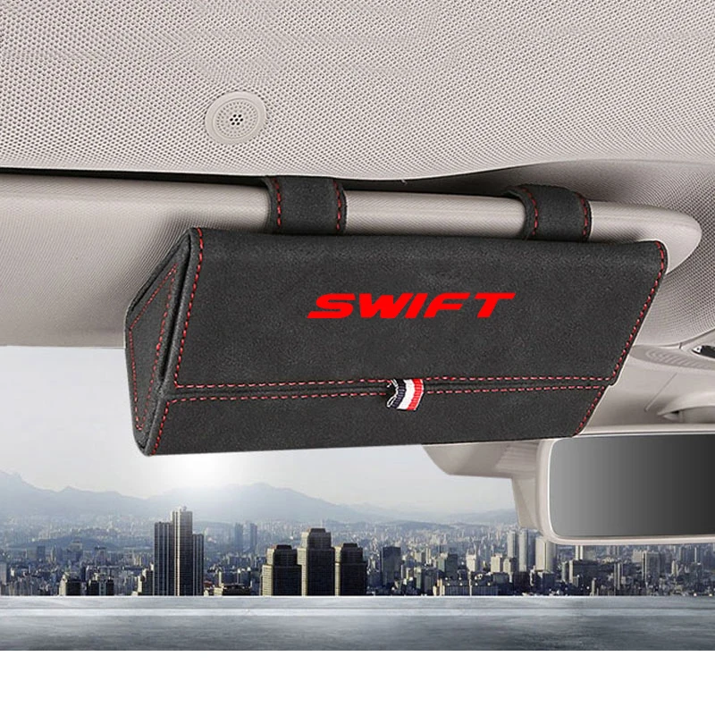 

1 шт. автомобильные аксессуары для Suzuki Swift Флокирование Авто держатель для солнцезащитных очков Органайзер автомобильный футляр для очков д...