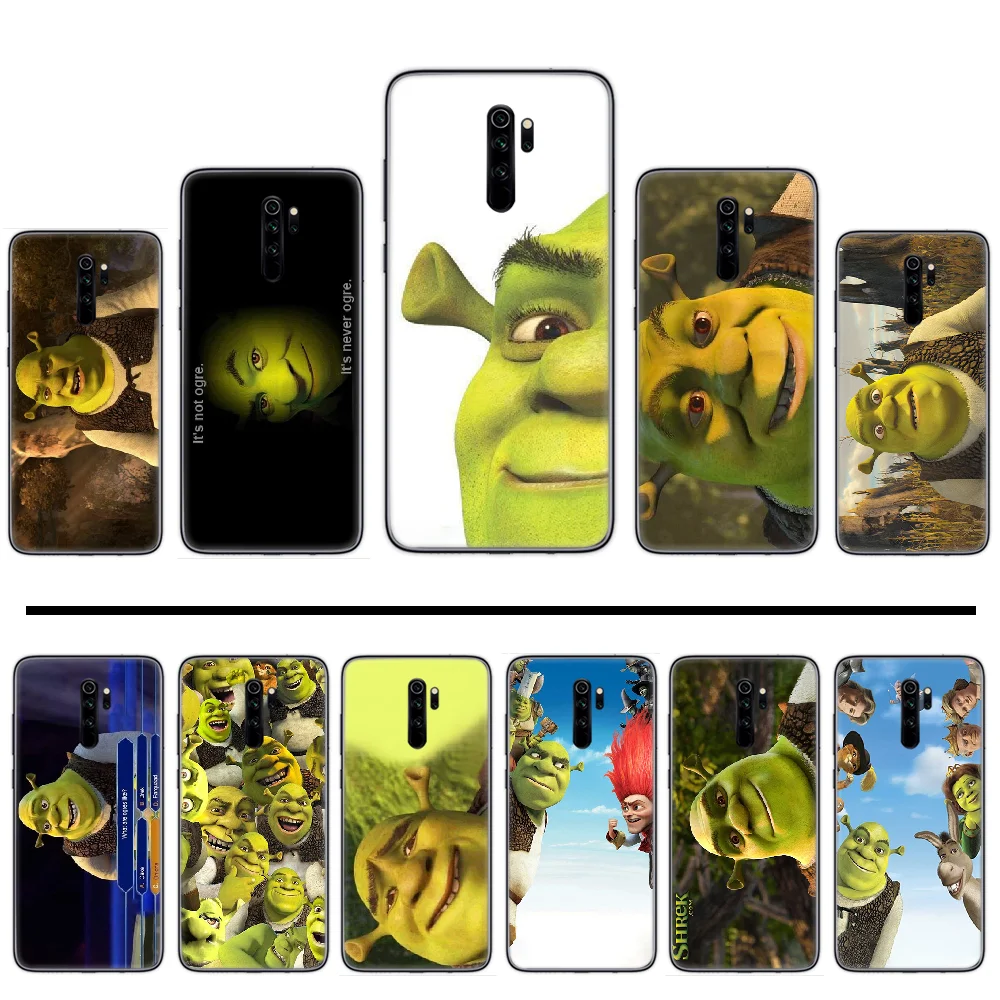 Чехол для телефона shrek черный мягкий резиновый чехол из ТПУ Xiaomi Mi A1 A2 5 6PLUS 8 9 SE Lite MIX