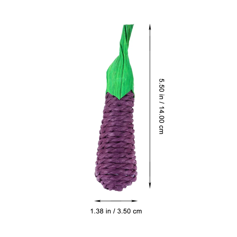 

6PCS Hamster Chew Carrot Eggplant Shape Small Animal Bite Gnawing Treat