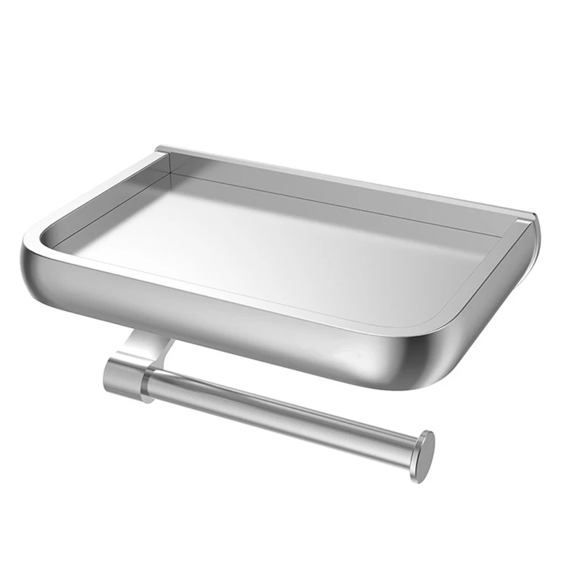 

Toilet Paper Holder Mobile Phone Holder With Shelf Modern And Generous Bathroom Towel Rack Toilet W5H55W12