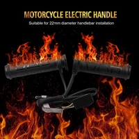 winter motorcycle motorbike electrical heated handle bar rubber molded grip antislip 22cm diameter heat adjustable handle bar