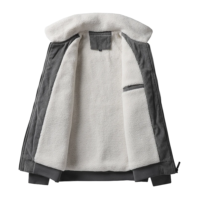 Мужская кашемировая куртка из ягненка приталенная Повседневная Рабочая с