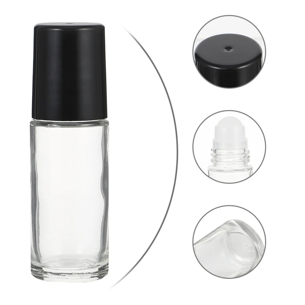 

6pcs 30ml Roll-on Bottle Beads Portable Essential Oil Bottle for Home Use