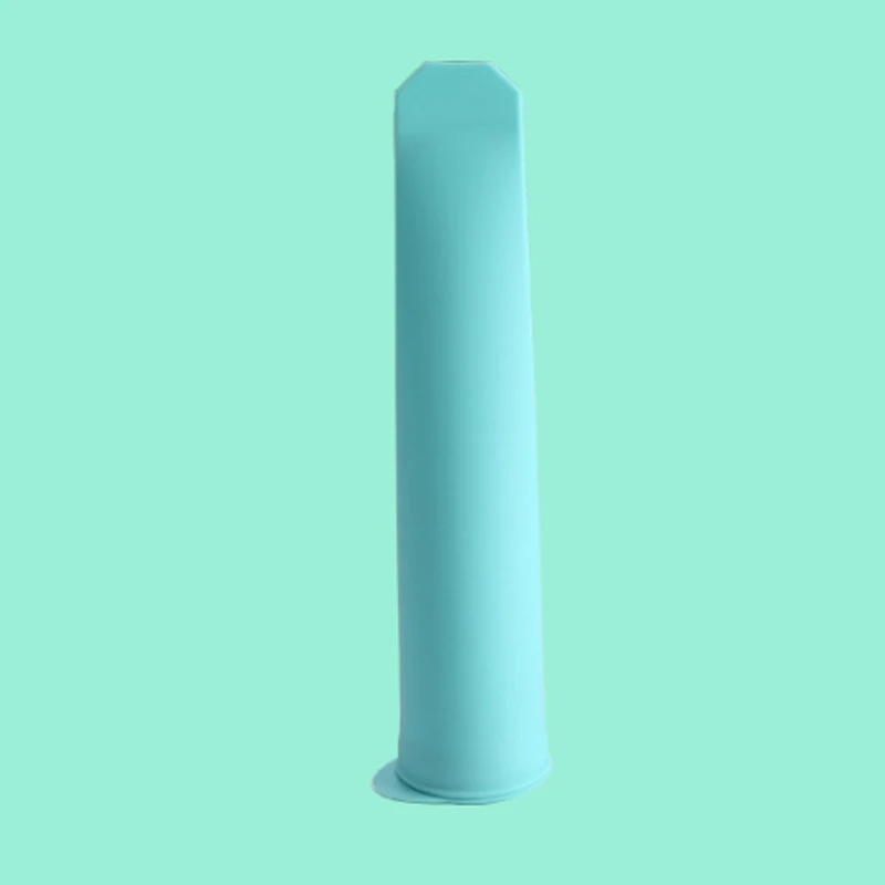 cyan Пищевая форма для мороженого, кухонные инструменты, форма для Фруктового мороженого с крышкой, 1 шт., силиконовая форма для мороженого, сделай сам, летние принадлежности - Цвет: cyan