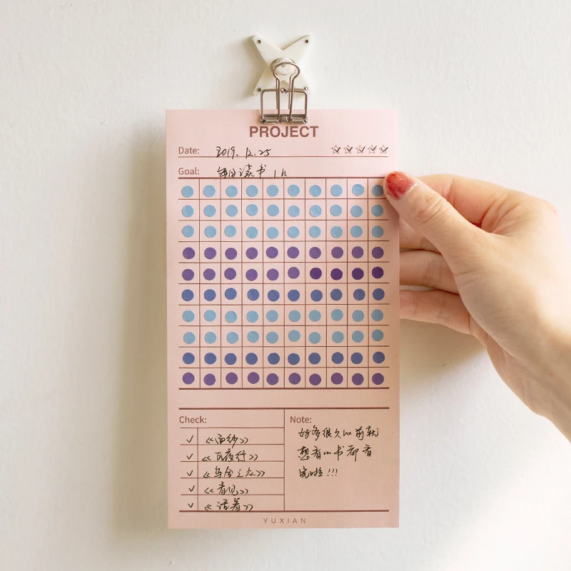 

8 Sheets /Pack 30 100 Days Planner Check List Stickers DIY Decor Stick Label Stationery Work Help