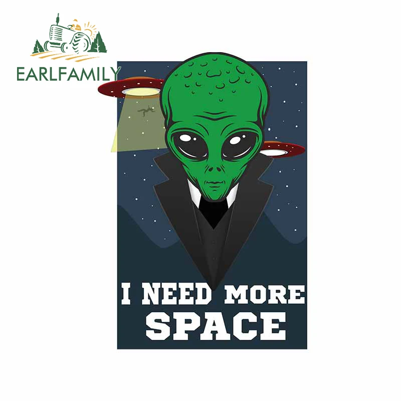 EARLFAMILY 13 см x 9,4 см для мне нужно больше пространства, автомобильные наклейки, сделай сам, личности Windows Автомобильная батарея для зарядки ноутбука украшения окон, шторные драпировки для наклейка на багажник