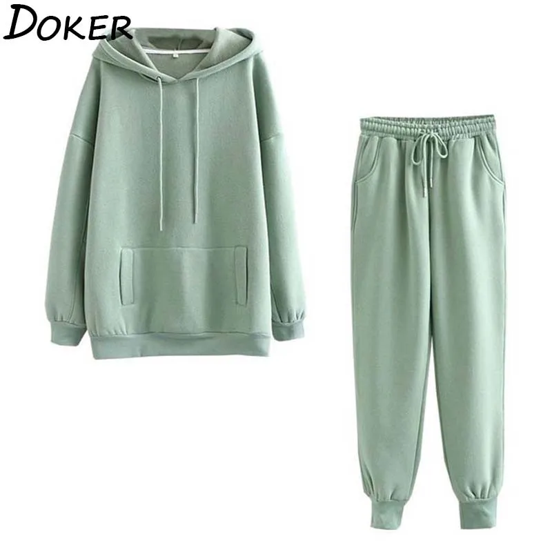 

Sweat Suits Women Autumn Winter Fashion Long Sleeve Oversize Hooded Sweatshirt Tops And Pants Casual 2 Two Piece Set Pullovers