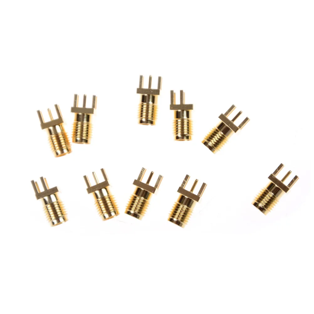 10 шт. SMA Female печатная плата Edge Mount RF припой адаптеры 0 062 'SMA гнездо