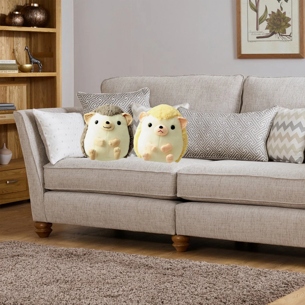 35 см милые плюшевые домашние тапочки с кошечкой из мультфильма игрушечные ежики