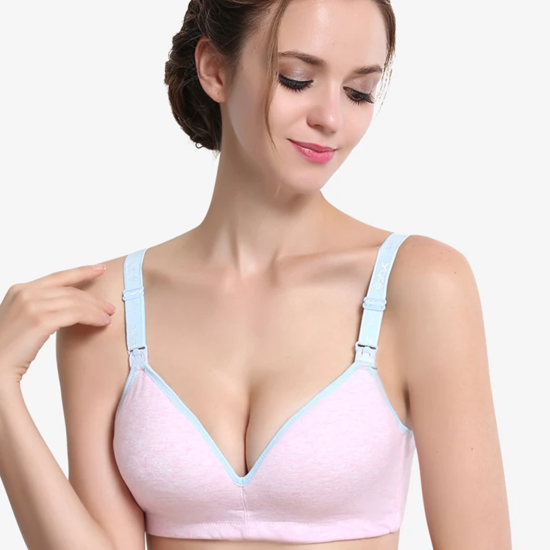 Бюстгальтер для кормления Макарон из хлопка и бархата|Бюстгальтеры грудного