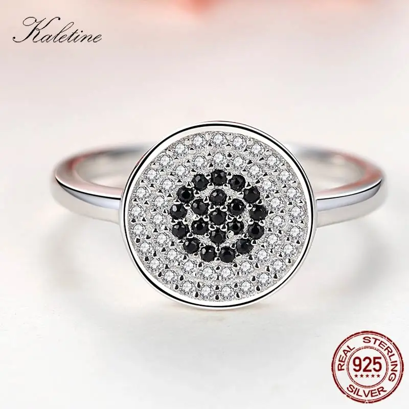 Счастливое искусственное серебряное кольцо для женщин удачи черный камень пар