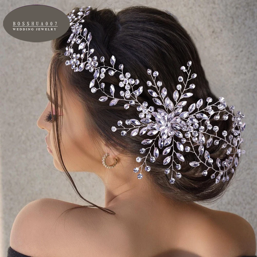 

Bridal jewlry crystal crown for weeding evevning party jewlry head flower