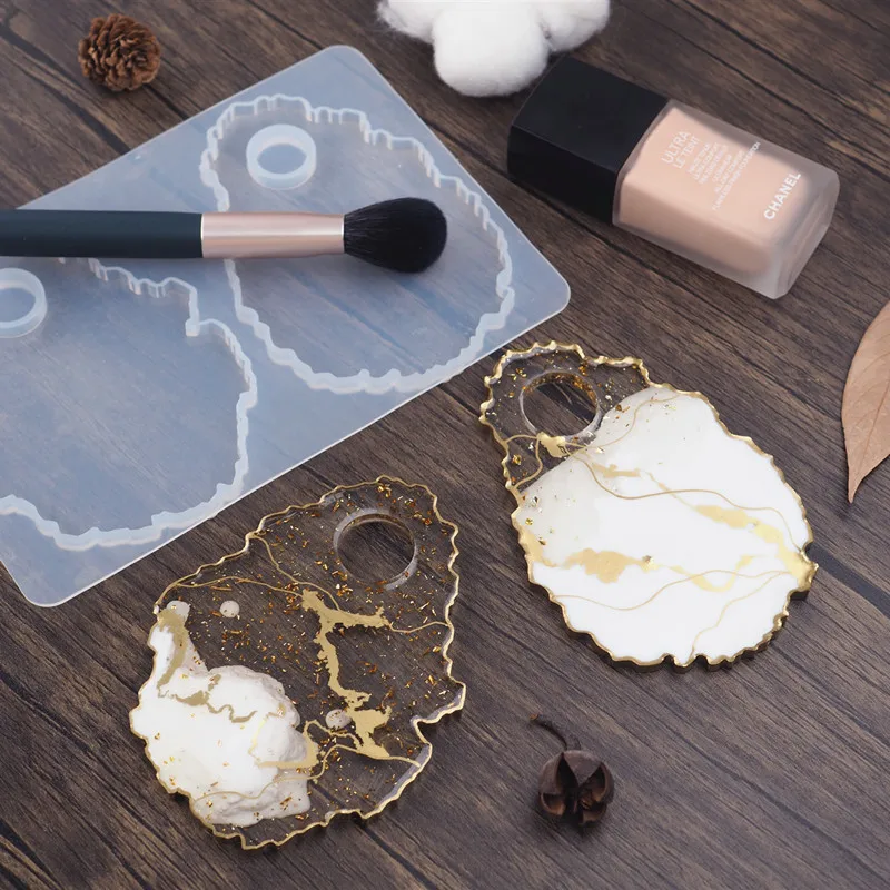

Silicone Molds For Epoxy Resin Form For Candles Handmade Irregular Makeup Tray And Dish Mould 197*132*7mm 1pc