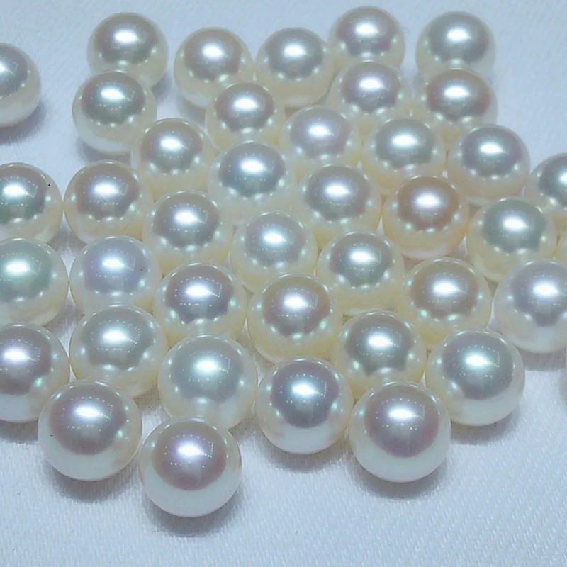 

Fengzuan wholesale 3A 1/2half hole/no hole white natural freshwater pearl 3mm 7mm 10mm good quality loose pearls for necklace