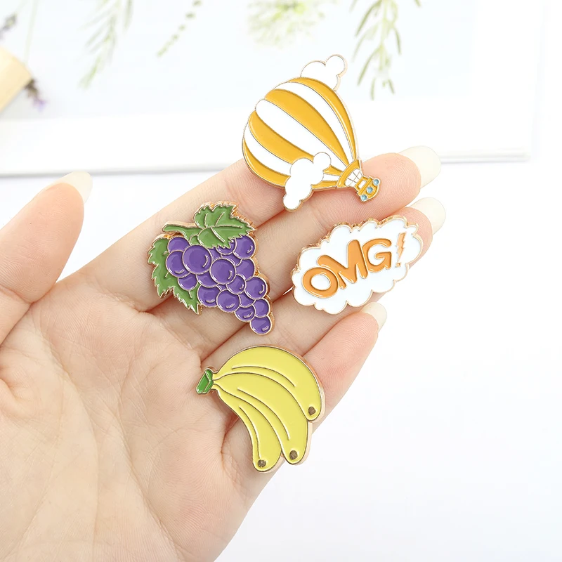 Мультяшные эмалевые булавки для лацканов с изображением горячего воздушного