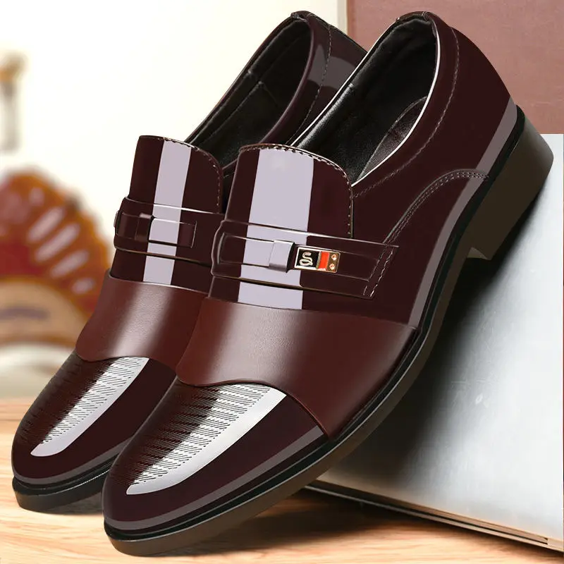 

Fashion Business Dress Men Shoes Formal Slip On Dress Shoes Men Oxfords Footwear High Quality Leather Shoes For Men