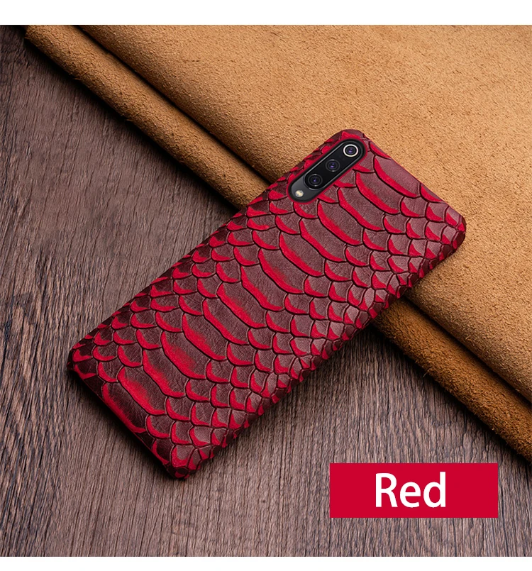 Red Чехол для телефона для Xiaomi mi 8 9se 9T A1 A2 A3 lite Max 2 3 mi x 2s 3 Poco F1 питона текстура для Red mi Note 4 4X 4A для детей 5, 6, 7, 8 Pro Чехол - Цвет: Red