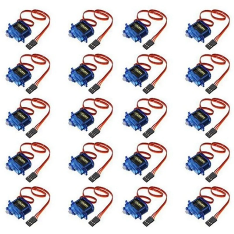 

SG90 Mini Gear Mini Servo 9G 1,6 KG Mini для радиоуправляемых моделей самолетов 250 450 вертолетов автомобилей лодок, запасные части, 20 шт.