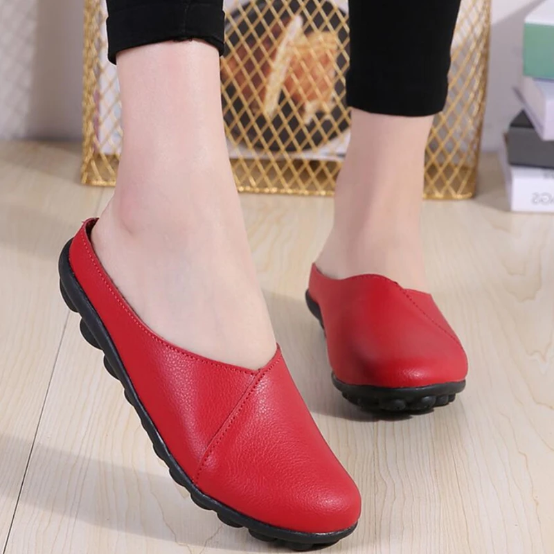 Летние женские балетки из натуральной кожи Женская обувь на плоской подошве