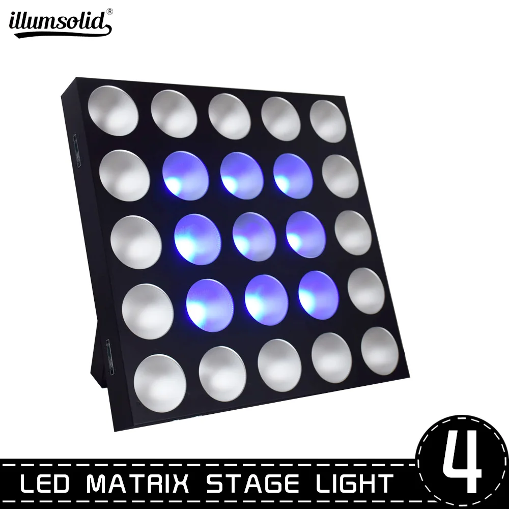 Цветная (RGB) COB светодиодные прожекторы свет бар 25 точка 4 цвета светодиодная