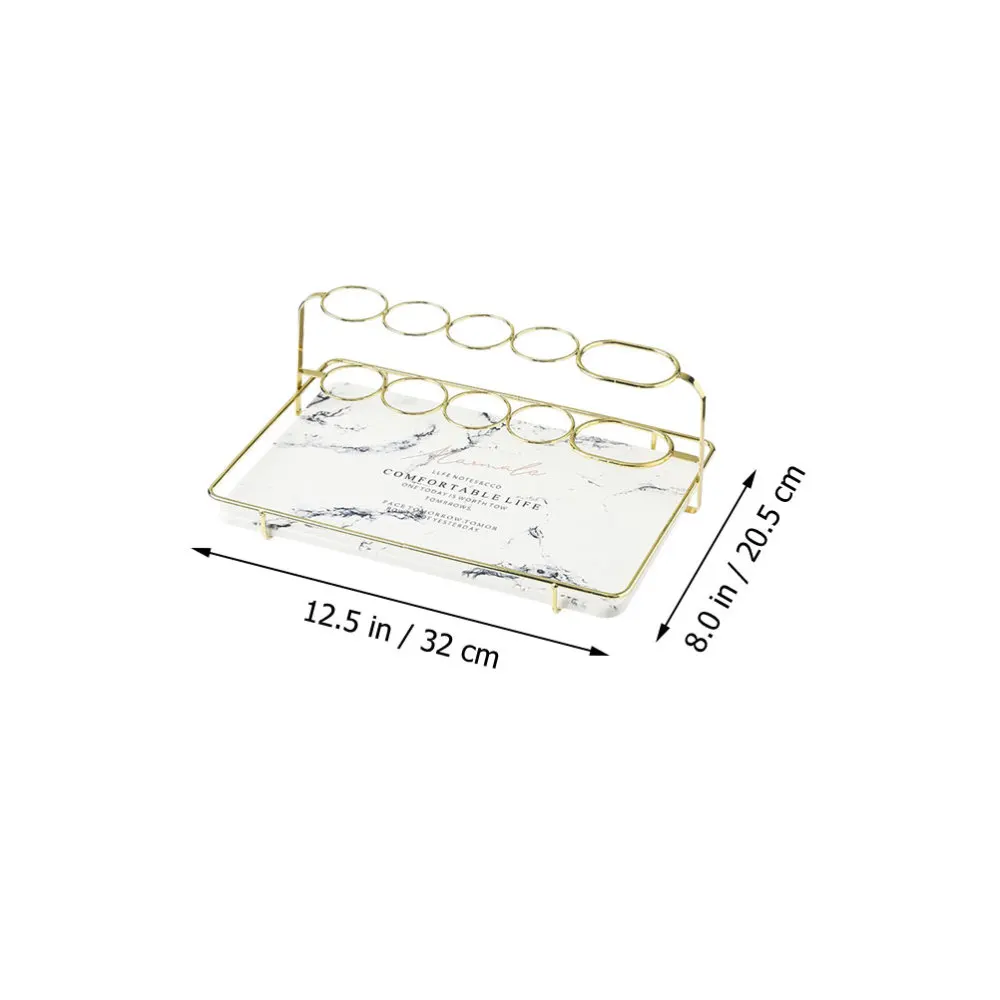 

1Pc Tabletop Wash Supply Storage Tray Toothbrush Toothpaste Rack Random Style