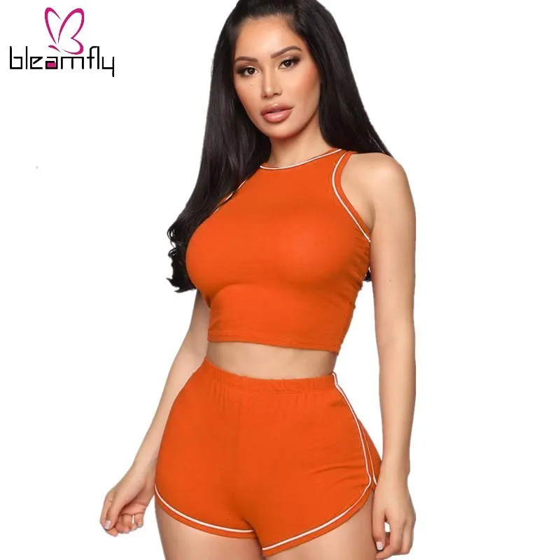 2019 женские летние новые майки без рукавов и шорты костюм из двух частей