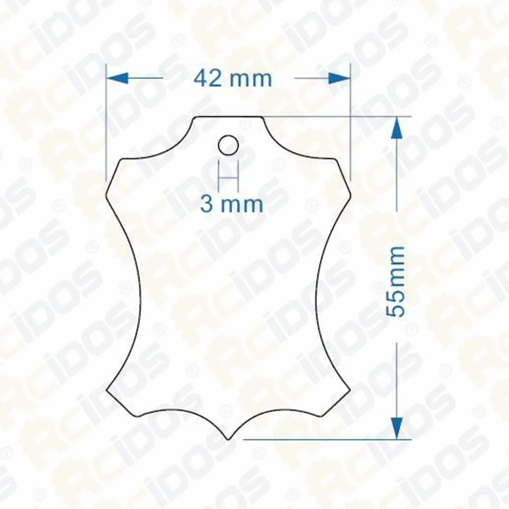 Кожаный держатель кабеля RCIDOS наушников полностью стальной Дырокол штамп 32x2.0мм