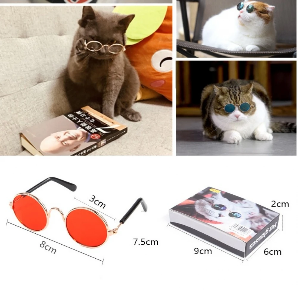 1PC Lovely Pet Cat Glasses Dog Products For Little Eye-wear Protection Sunglasses Photos Accessories | Дом и сад