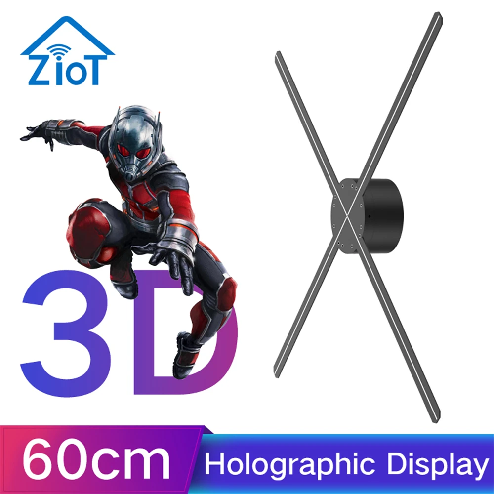 ZIoT 60 см 70 3D голографический дисплей светодиодный вентилятор проектор голограмма