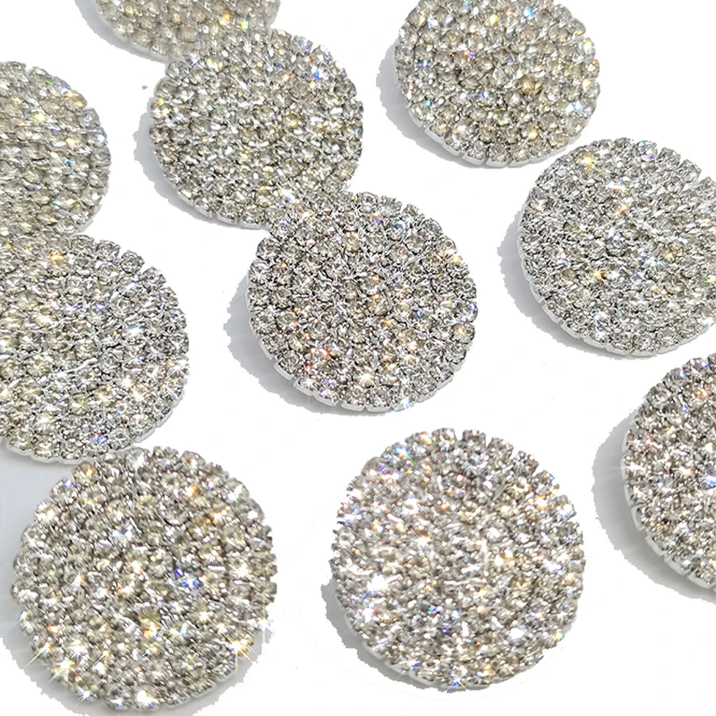 

Роскошные большие круглые стразы, металлические пуговицы для одежды, женские Украшения, кнопки для одежды