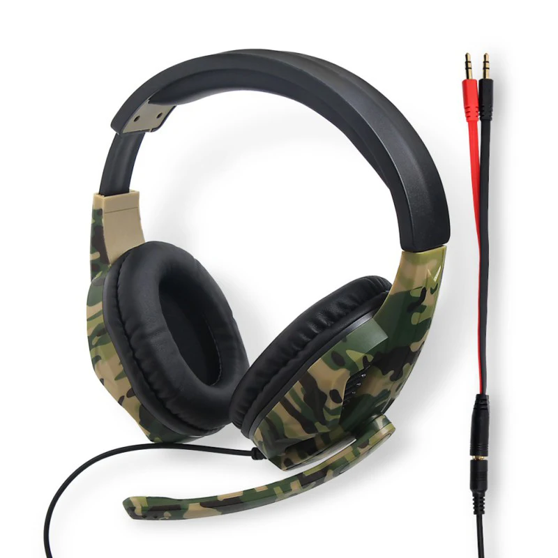 Computer Gaming Headset Camouflage PS4 PC box One headphone wired stereo Headbuds with Mic For iphone Android tablets | Электроника