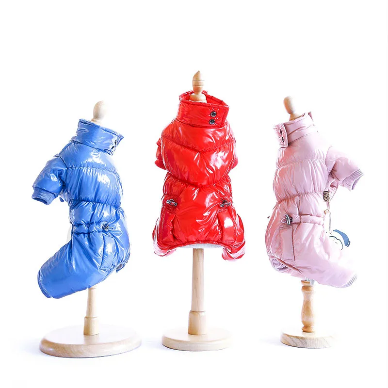 Красный розовый синий цвета комбинезоны для собак на осень и зиму четыре ноги