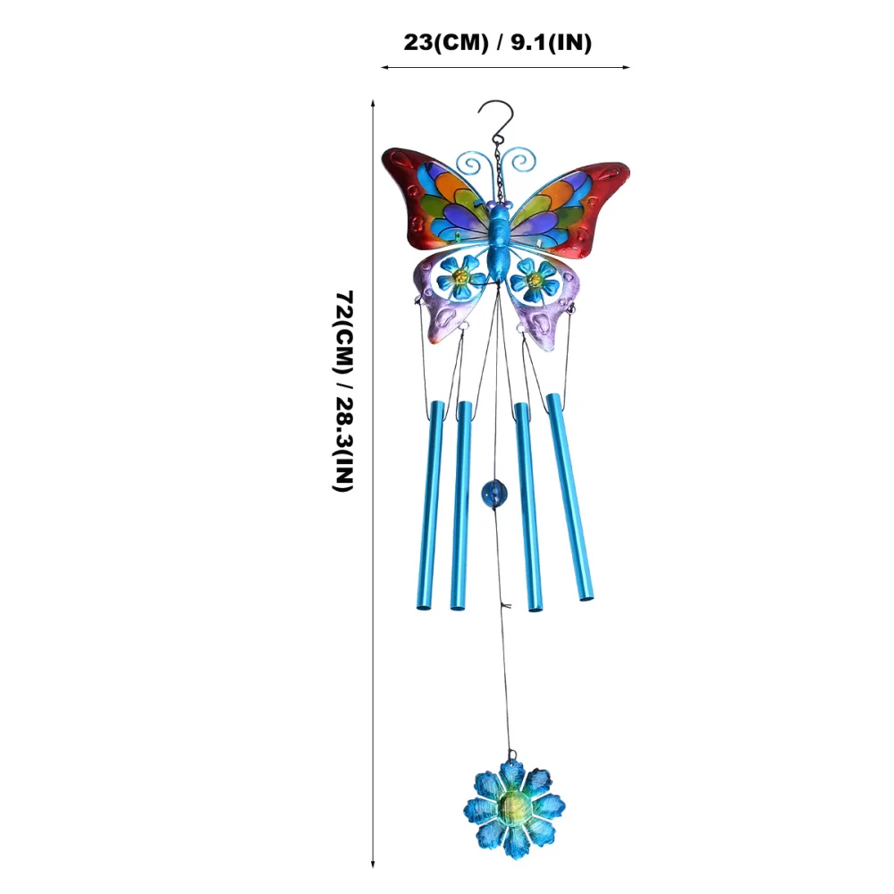

1Pc Garden Wind Chime Pendants Decor Painting Hanging Wind Chime with Tube