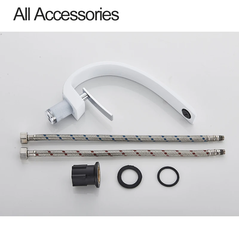 Смеситель для холодной и горячей воды sengreen White керамический кран ванной комнаты