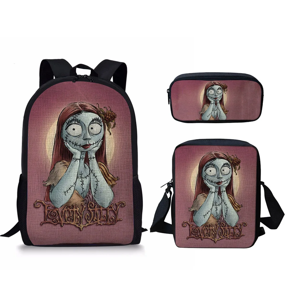 FORUDESIGNS/сумка-мессенджер с принтом Jack Skellington, Кошмар перед Рождеством, сумки через плечо, женская сумка, сумки на плечо, набор - Цвет: HME1502CEK
