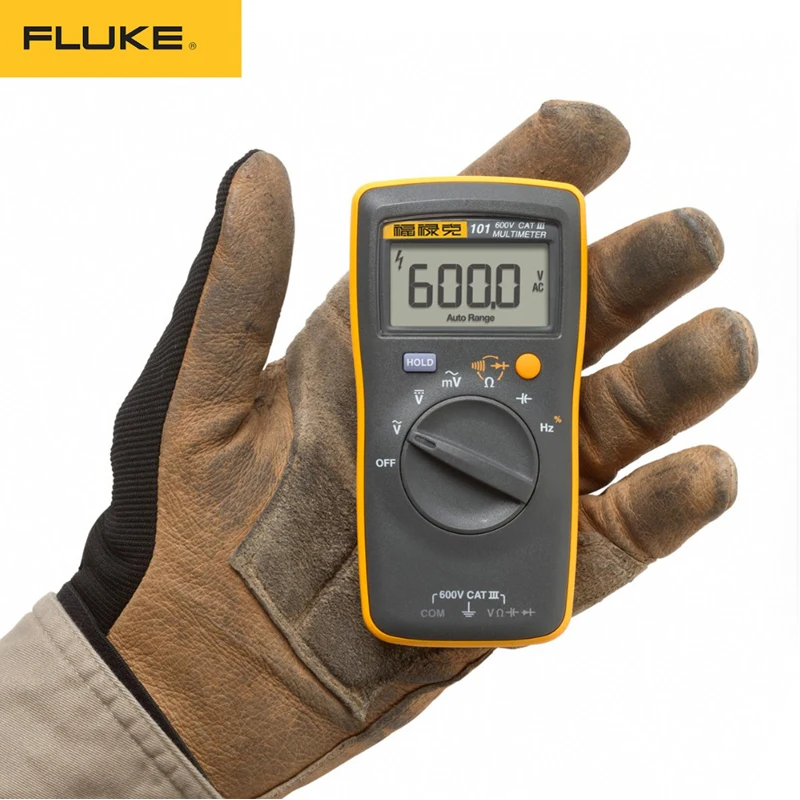 Портативный цифровой мультиметр Fluke 101 тестер с автоматическим выбором диапазона