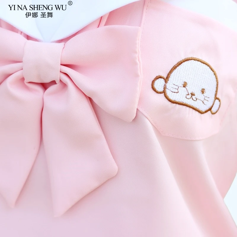 Свет сакуры розово-голубая японская школьная форма юбка костюм моряка униформа