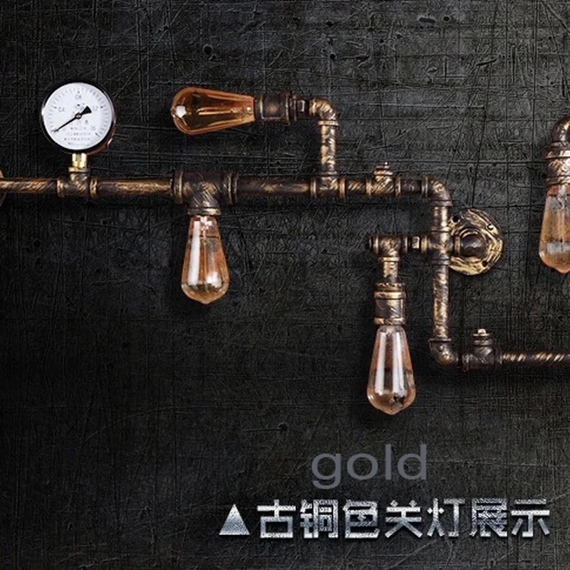 2015 г. настенная железная водопроводная лампа винтажный светильник для коридора