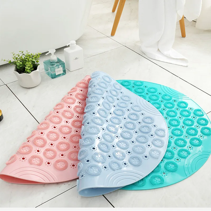 Нескользящий коврик для ванной комнаты из ПВХ круглой формы круг душевые коврики