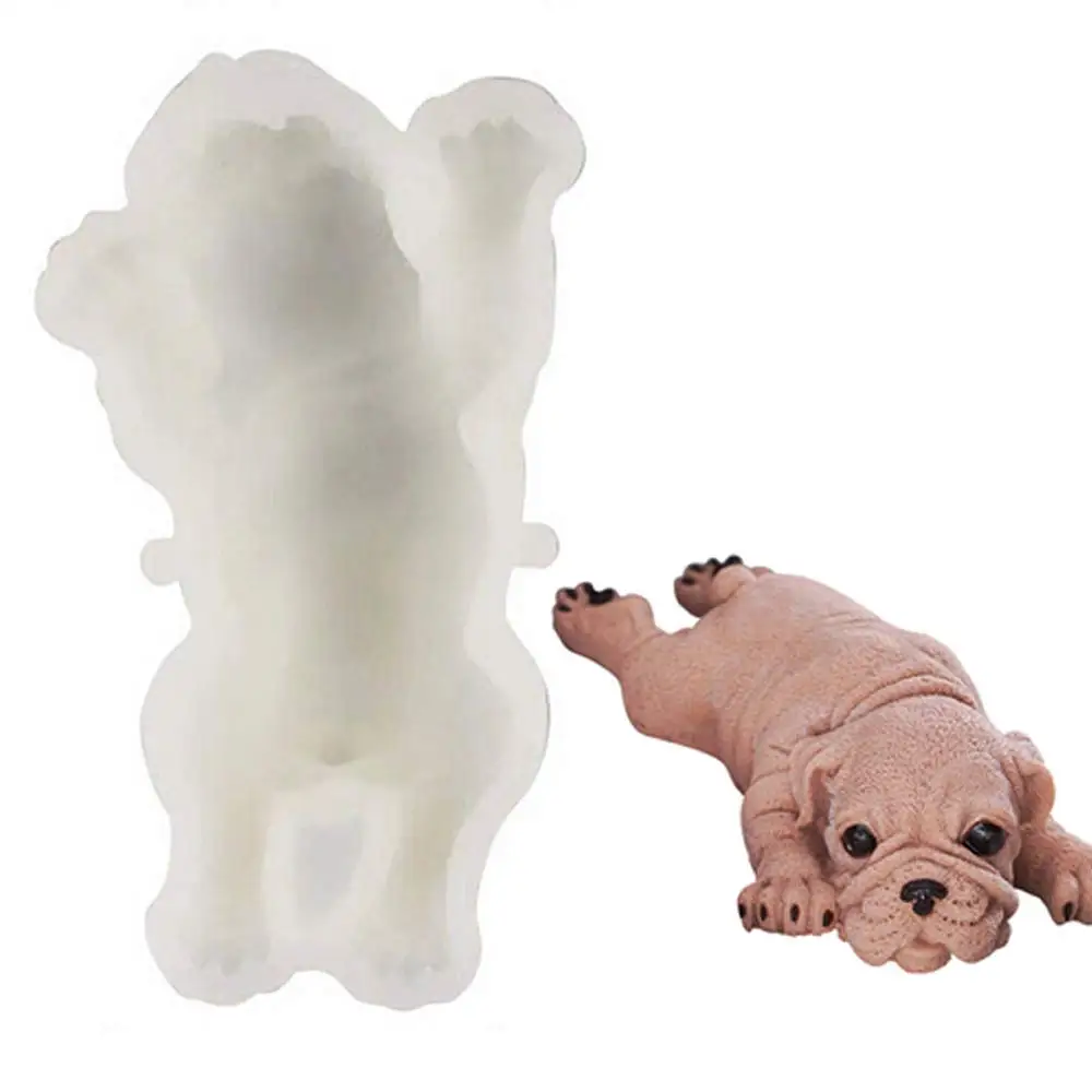 Силиконовая форма в виде собаки, 3D форма в виде печенья, «сделай сам», форма для украшения торта, форма для торта, топпера, шоколада, искусственные формы для помадки