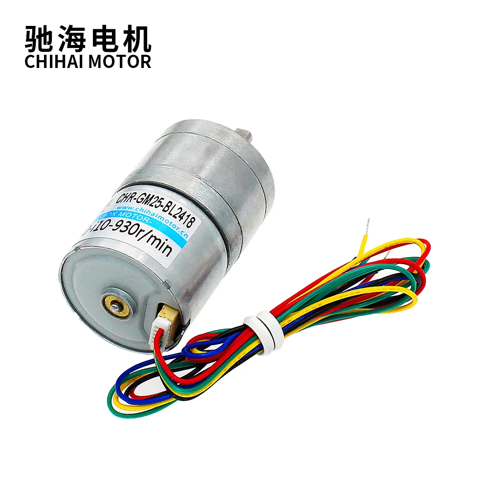 Бесшумный мотор-редуктор Chihai CHR-GM25-BLDC2418 25 мм CCW CW с металлической