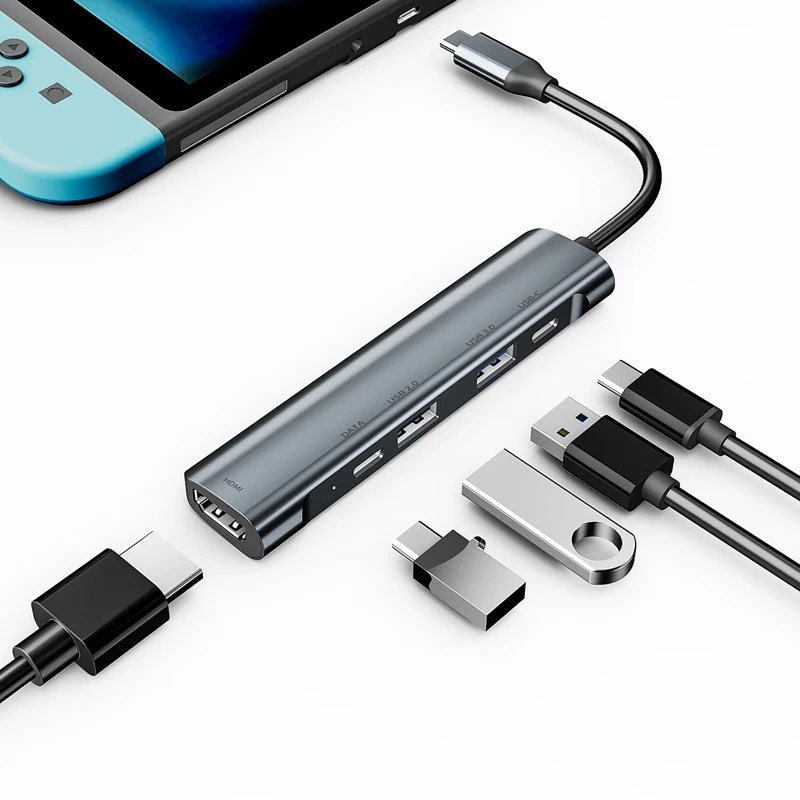 OPQ-5 в 1 USB C концентратор Тип usb-разветвитель Thunderbolt 3 USB-C док-адаптер OTG для Air Mi Pro HUAWEI