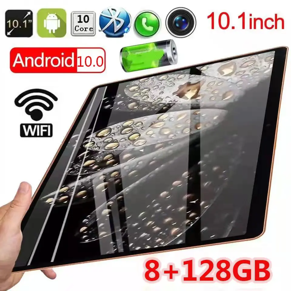 

4G LTE Tablet 10.1 Inch Octa Core Android 10.0 Google Play Tablet Pc Phone Call WiFi GPS Bluetooth Glass Screen