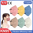 5 слоев, Детские маски KN95 для детей 9-12 лет, FFP2 colors Mascarillas FPP2 для детей, FFP2mask, детская FFP 2 маска для лица, для мальчиков и девочек